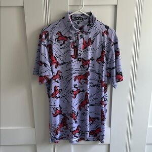 Bad Birdie Men’s Stallion Golf Shirt Size L